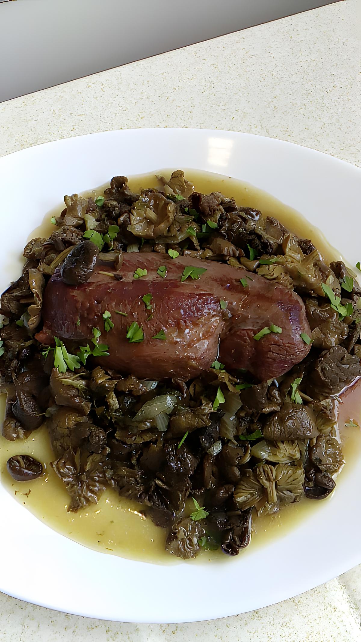 recette magret de canard aux mousserons