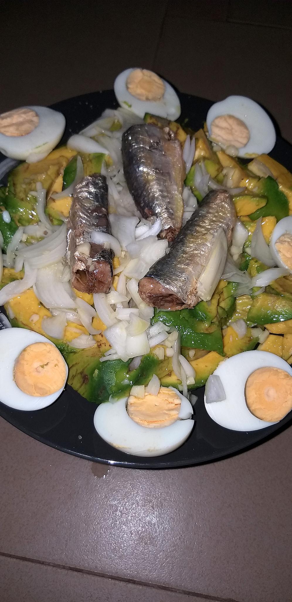 recette Avocat aux oeufs et sardines