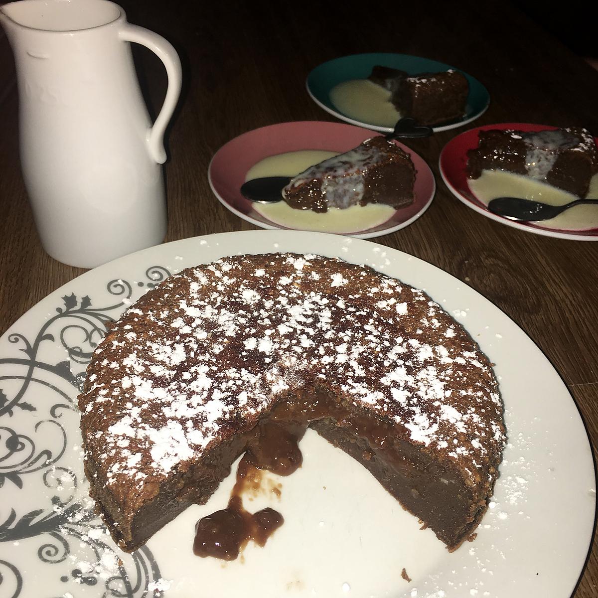 recette Fondant au chocolat praliné
