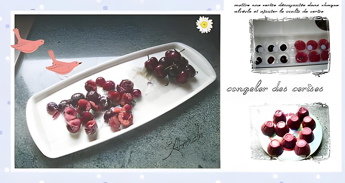 recette congeler cerises  et coulis de fruits rouges