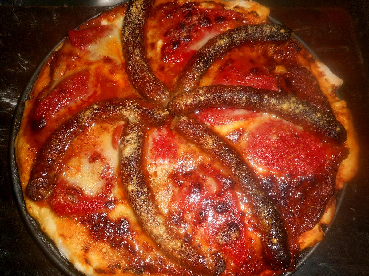 recette Pizza aux merguez