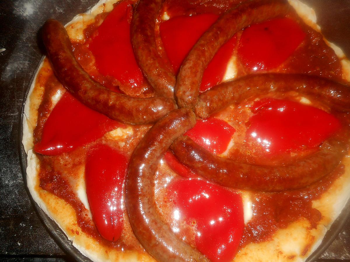 recette Pizza aux merguez