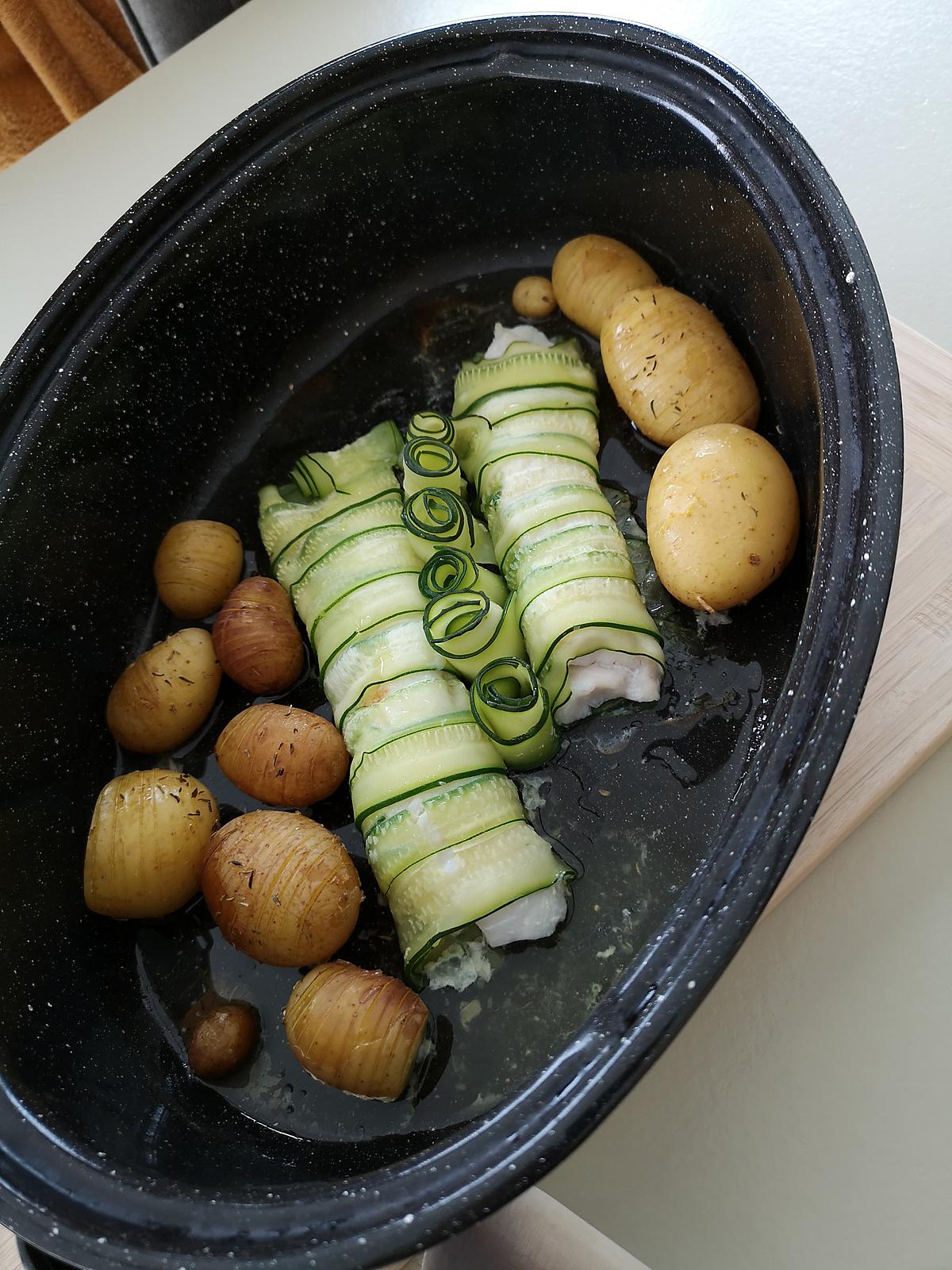 recette Roulé de courgette au merlu