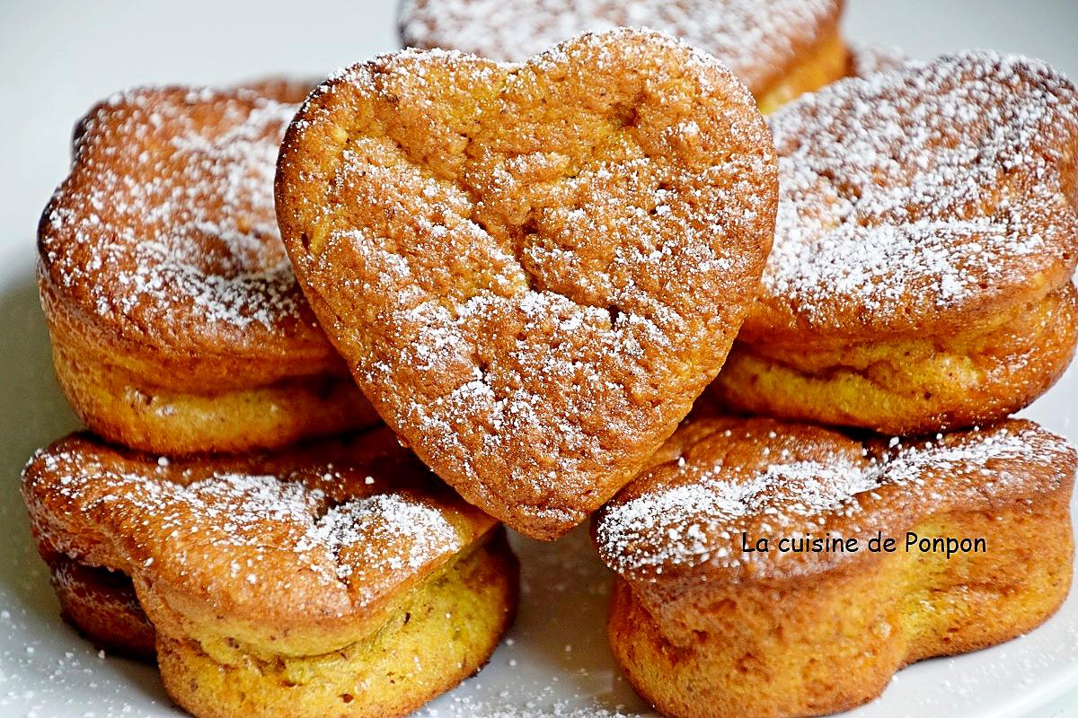 recette Muffin mangue, noisette et son coeur caramel au beurre salé