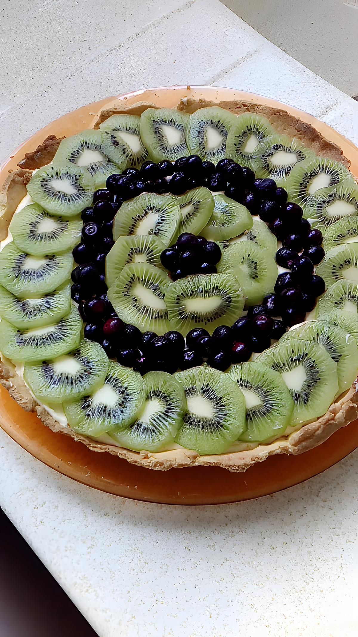 recette tarte kiwi myrtille et crème mascarpone noix de coco