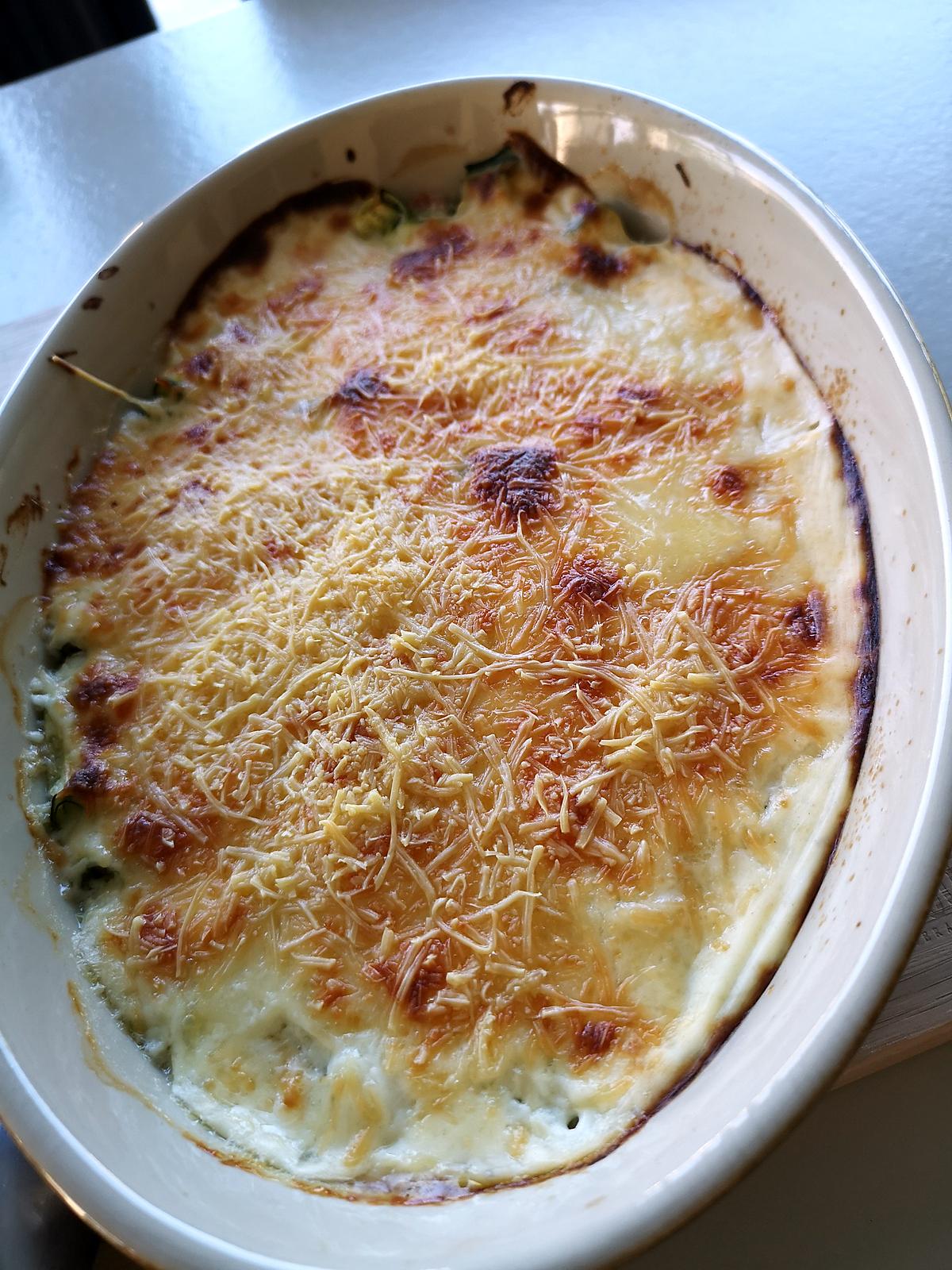 recette gratin de jambon courgette