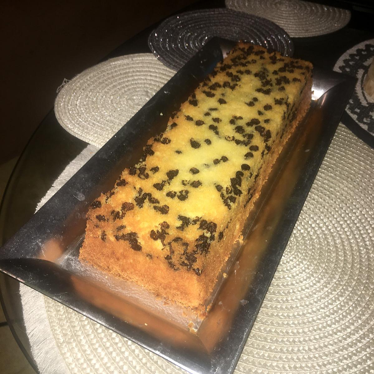 recette Cake a l'orange et aux pépites de chocolat