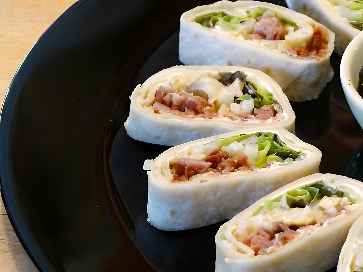 recette Wraps au Jambon Grillé et  Émincé de Chicons Balsamique