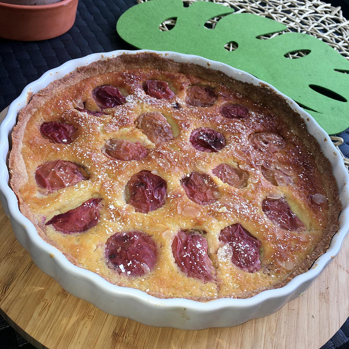 recette Tarte amandine au pêches