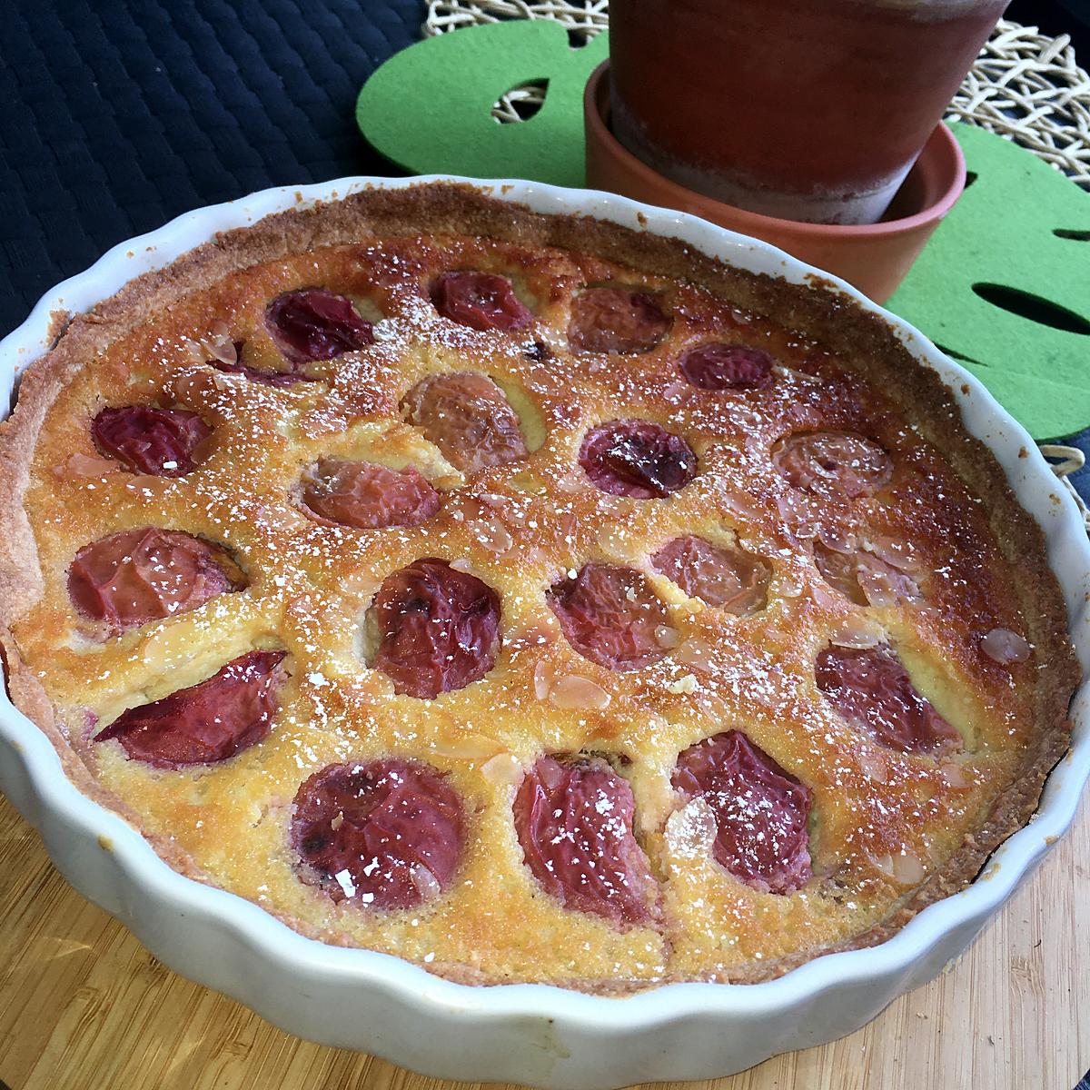 recette Tarte amandine au pêches