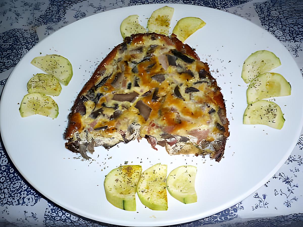 recette GRATIN DE CHAMPIGNONS AUX COURGETTES