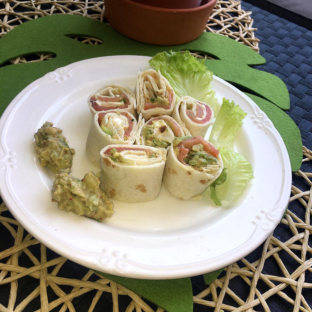 recette Roulés wrap au guacamole