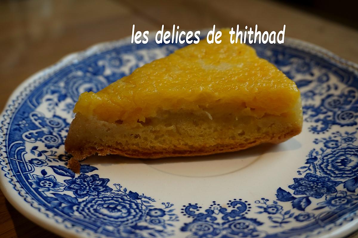 recette gâteau renversé à l'ananas et mangue