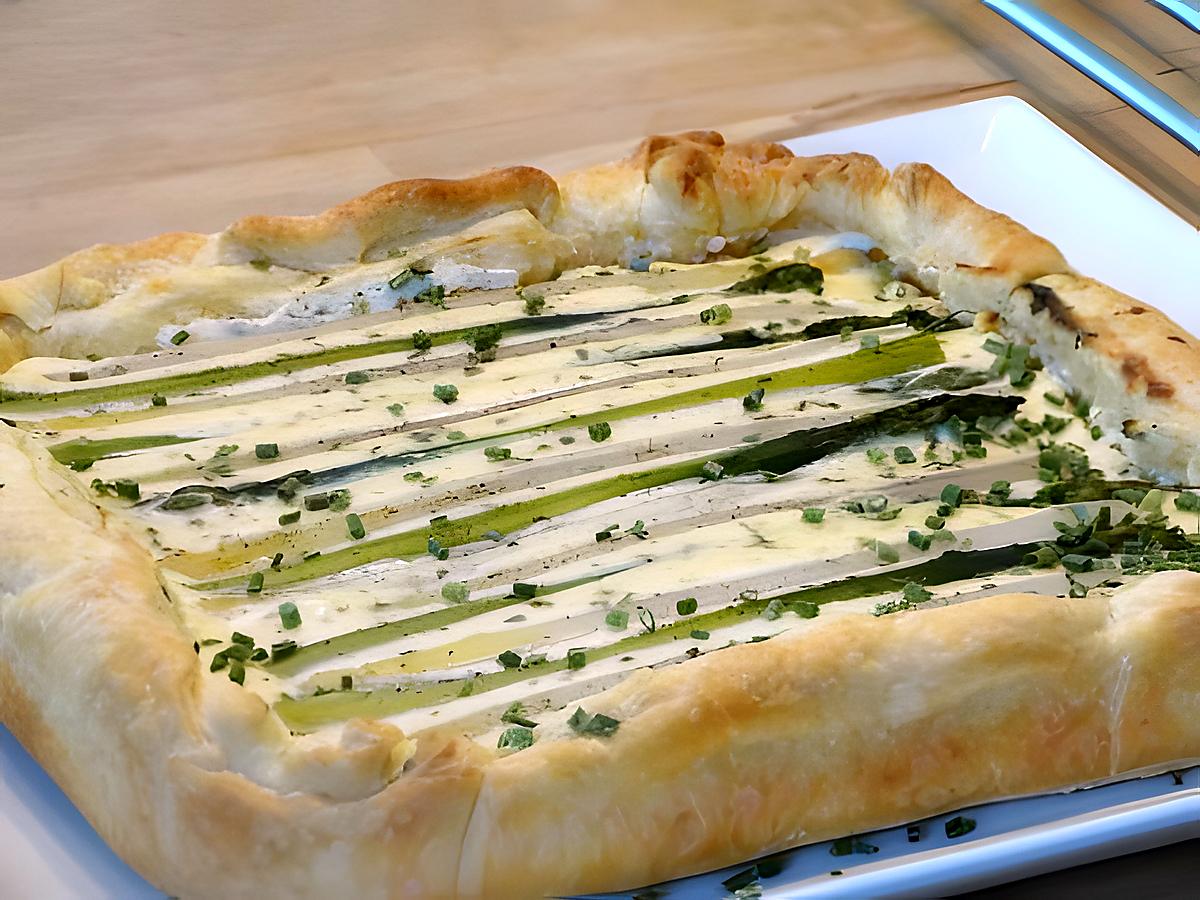 recette Tarte aux 2 Asperges, à la Ricotta et au Jambon