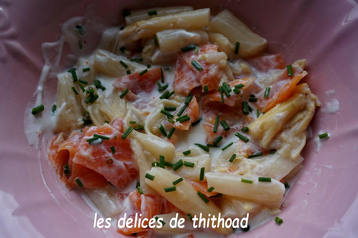 recette salade d'asperges blanches au saumon fumé