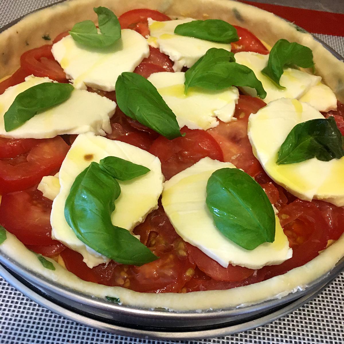 recette Tarte tomate mozzarella pesto