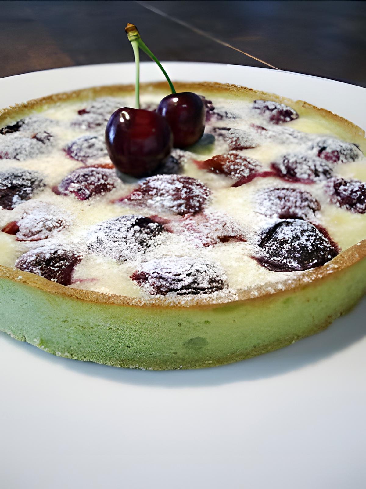 recette Tarte pistache cerises et ricotta...