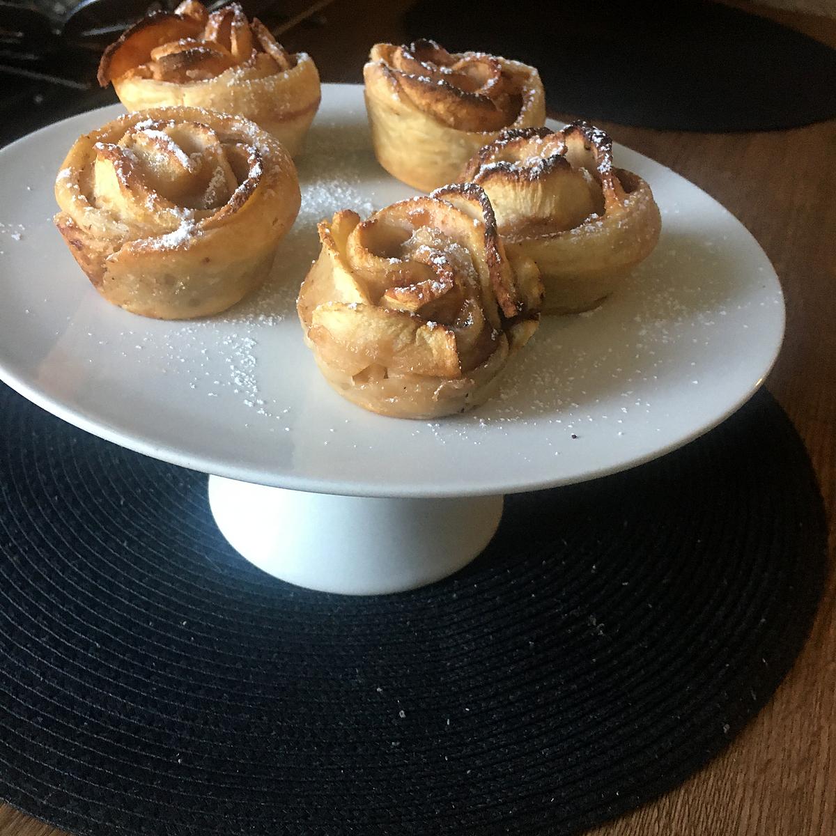 recette Roses de pommes feuilletées