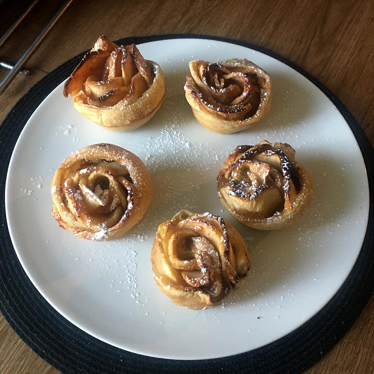 recette Roses de pommes feuilletées