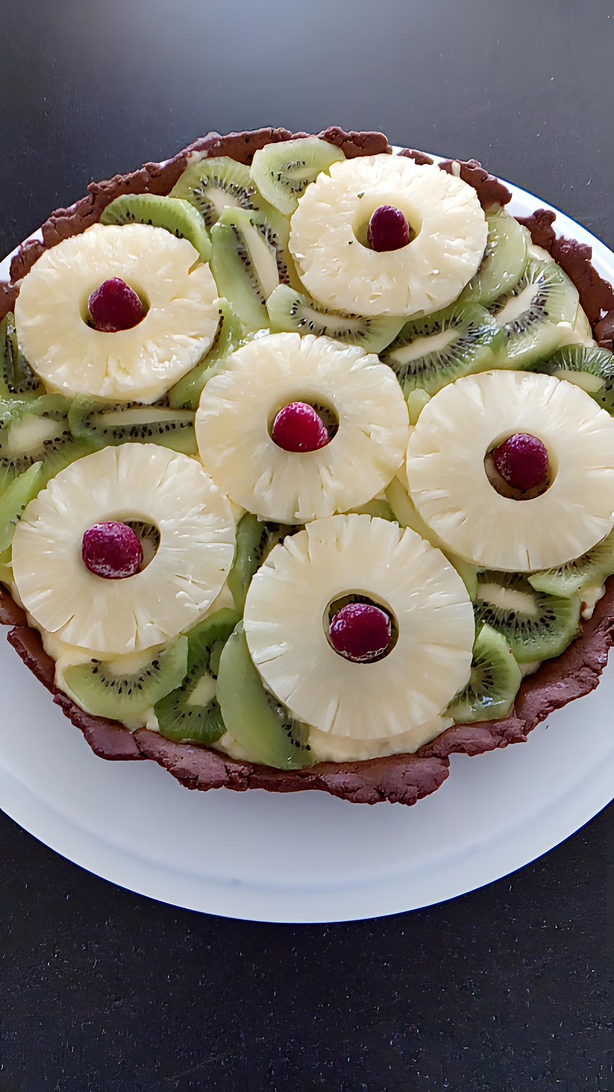 recette tarte ananas kiwis