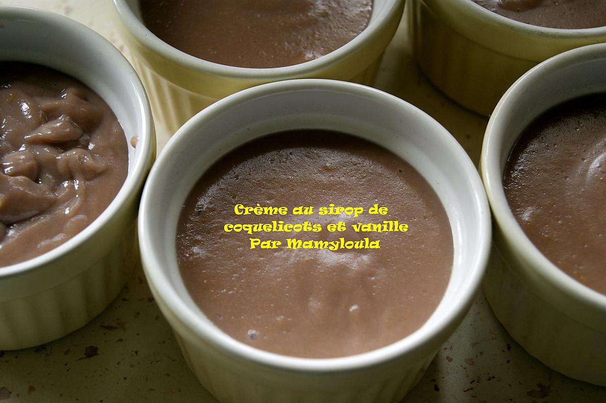 recette Crème au sirop de coquelicots et à la vanille