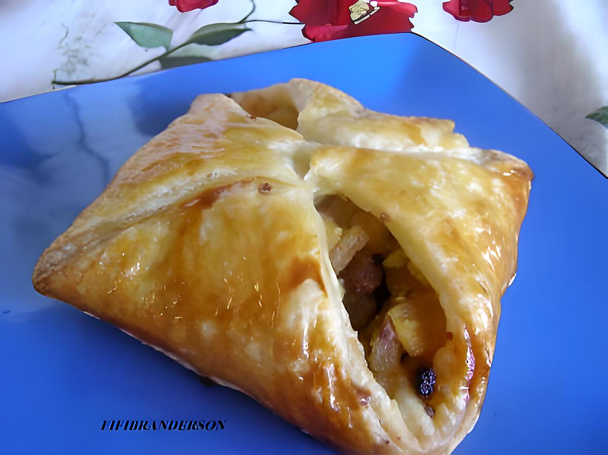 recette feuilletee aux pommes/pistaches et raisins sec