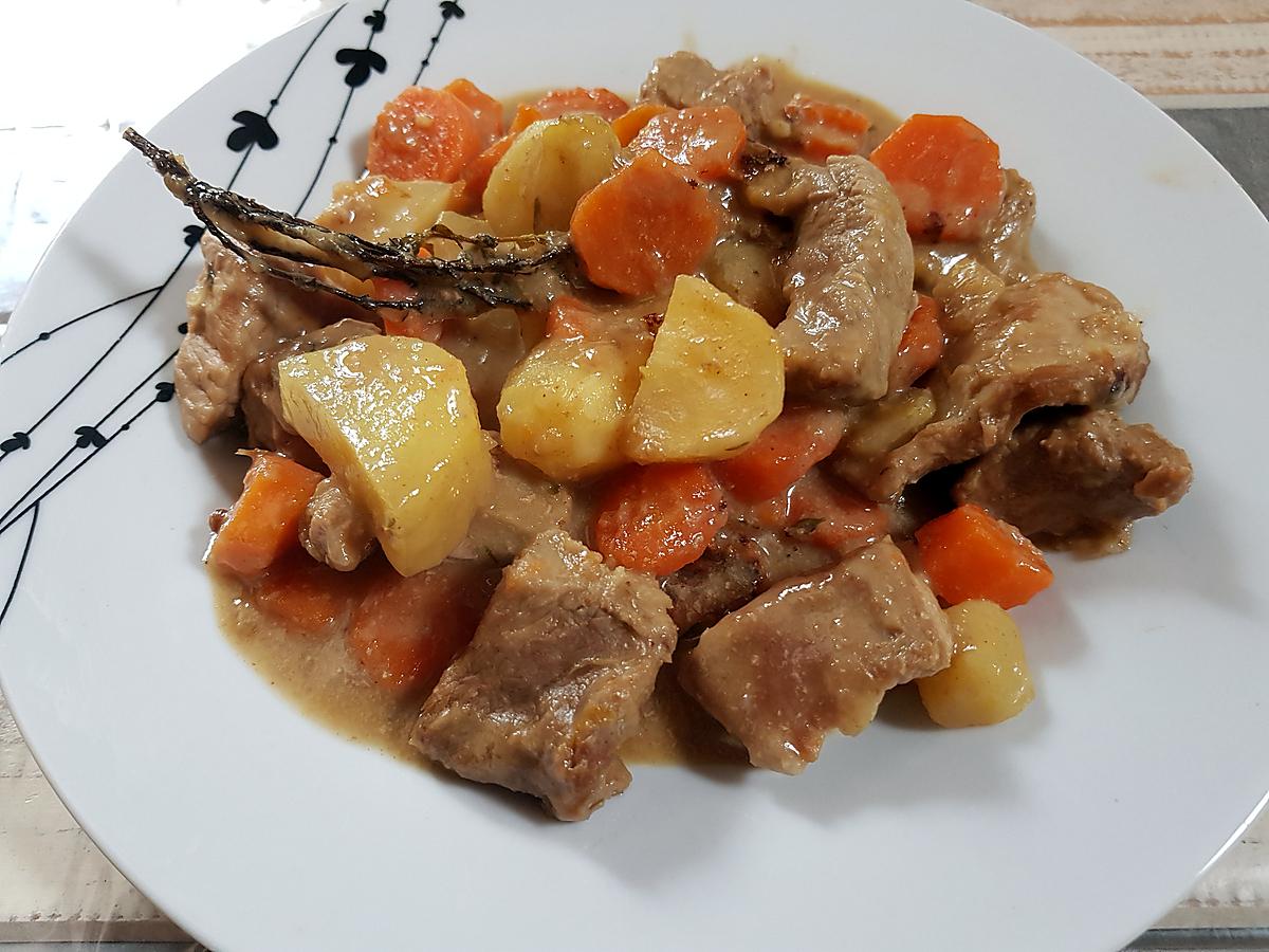 recette Tajine de veau aux légumes, au citron confit et au miel