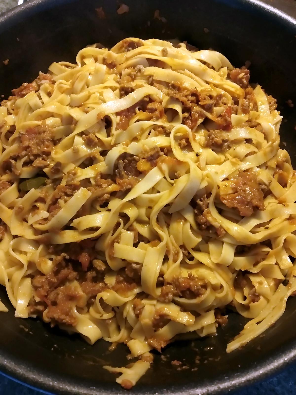 recette Tagliatelles bolognaises "maison"