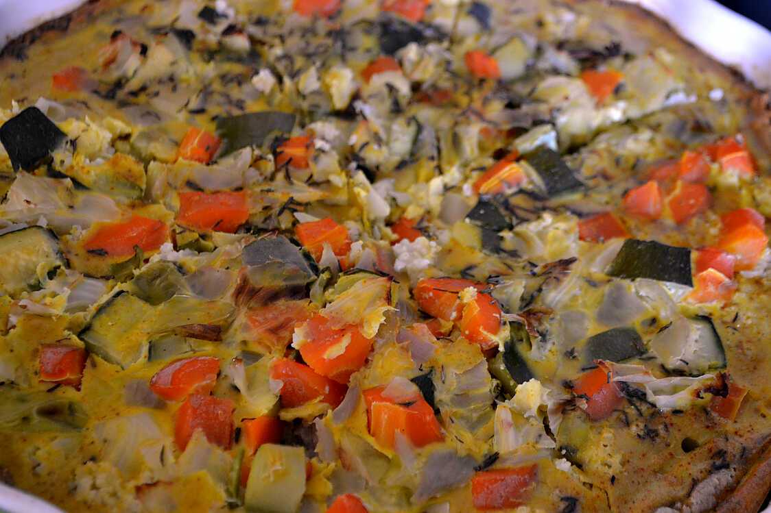 Recette de Quiche printanière aux légumes et au millet