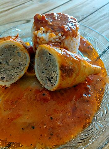 recette Encornets farcis à la sétoise