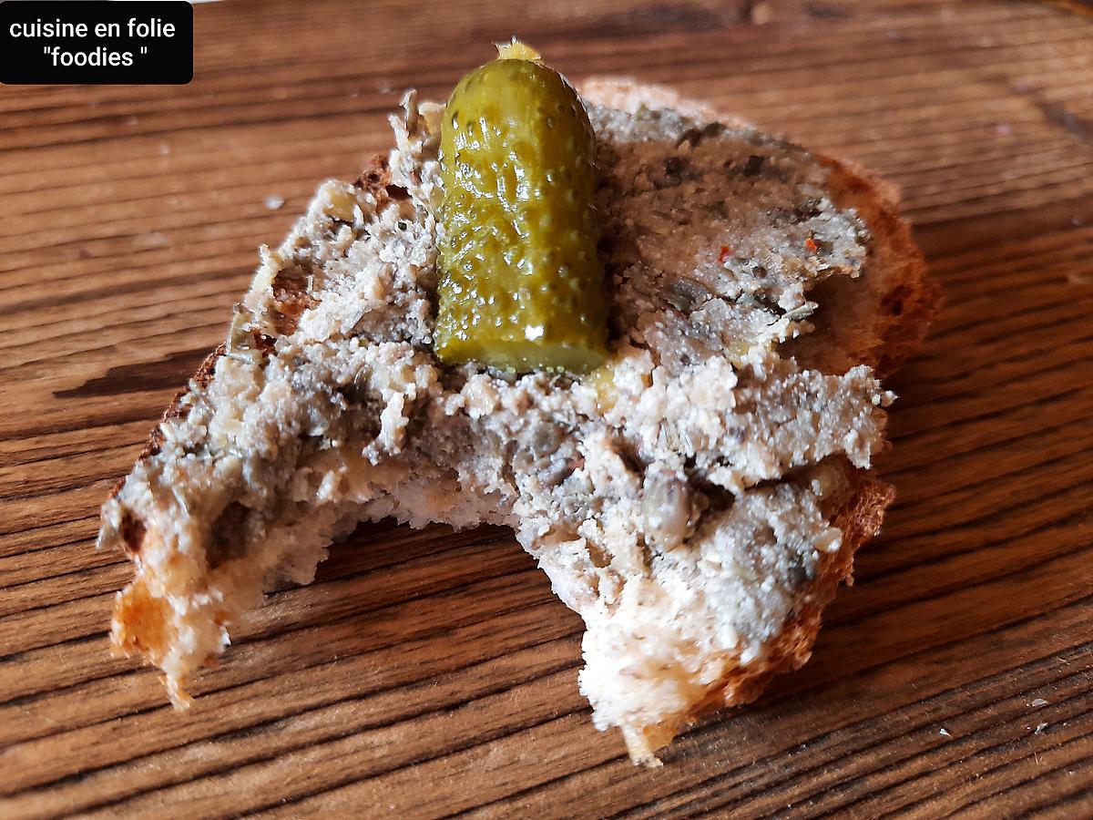 recette Pâté de campagne bon pour la santé! ( aux lentilles , tofu et champignons:bluffant!.. )