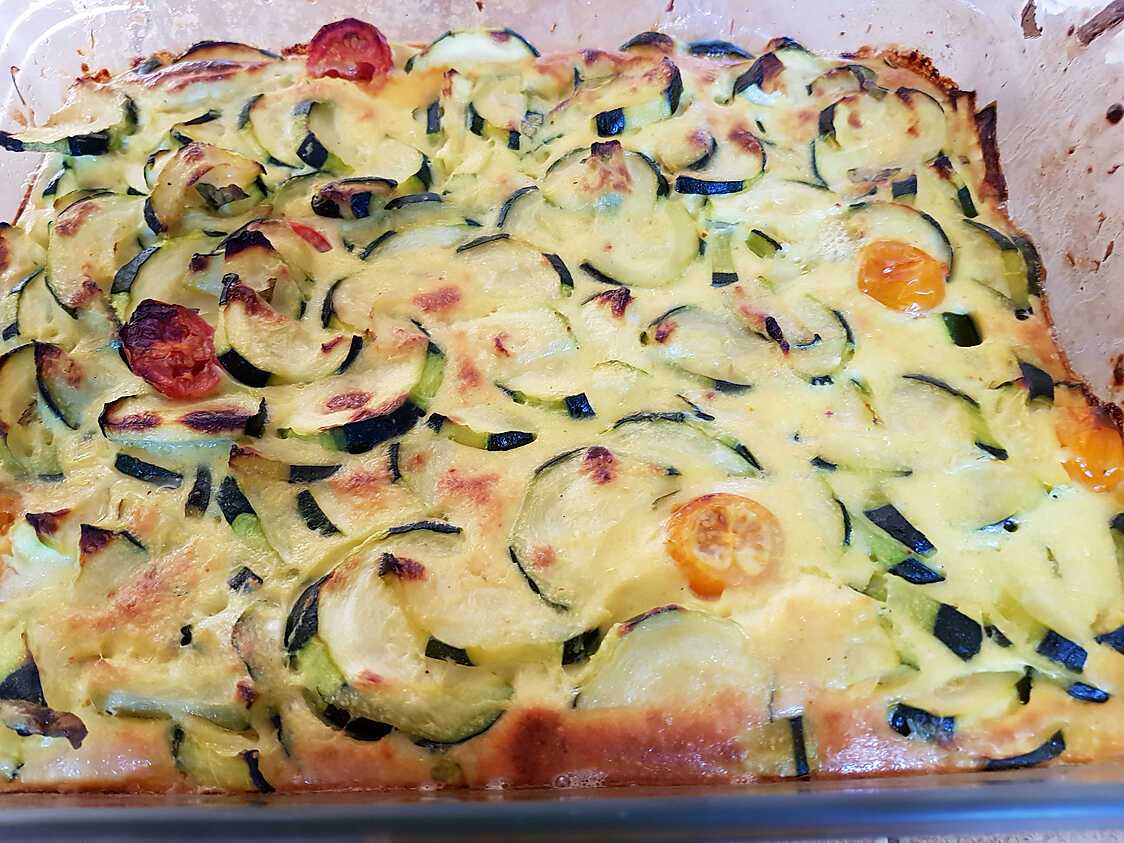 Recette de Flan de courgettes au chèvre et à la menthe
