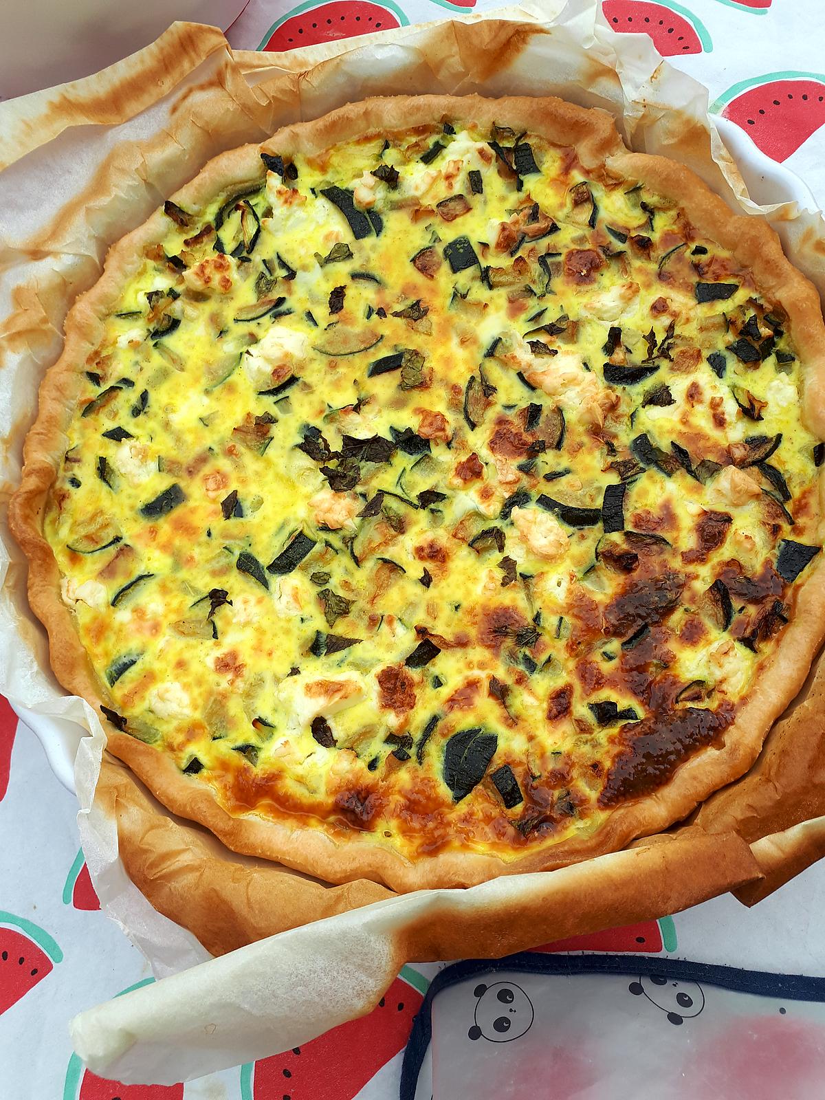 recette Tarte courgette fêta menthe