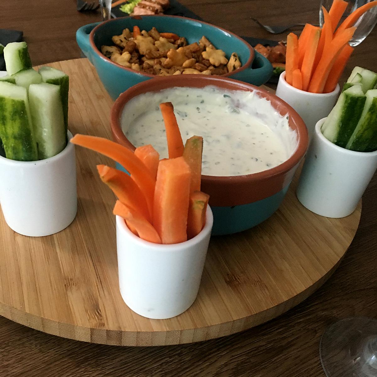 recette Trempette sauce au yaourt pour crudités