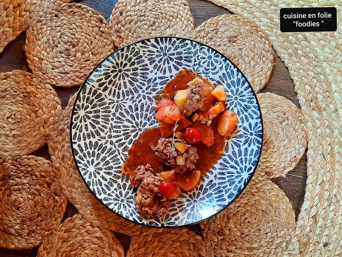 recette Kafta bil saniyeh  ( recette libanaise à ma façon et light, zéro gras  )