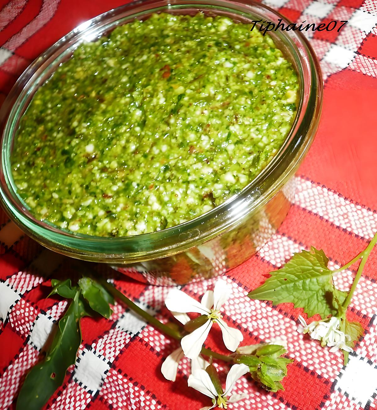 recette Pesto roquette-alliaire