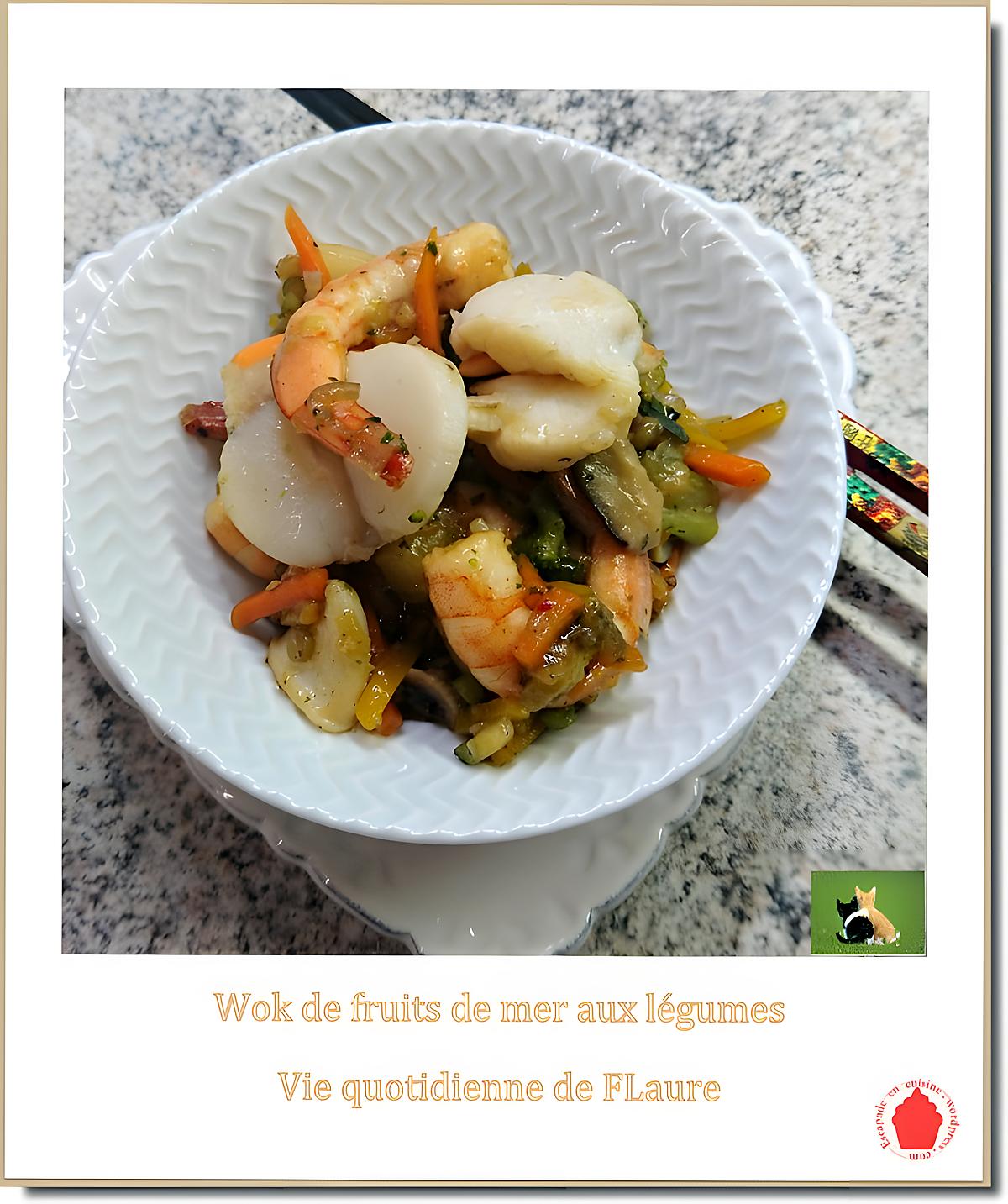 recette Wok de fruits de mer et légumes à la thaïlandaise