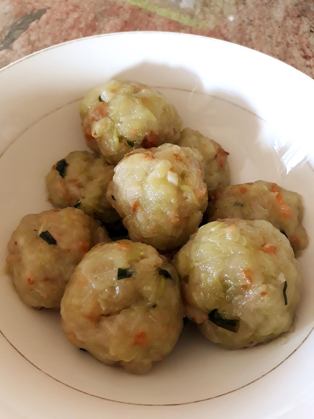 recette Niouk yen/ boulettes chouchou(boulettes vapeur de chayotte/christophine)