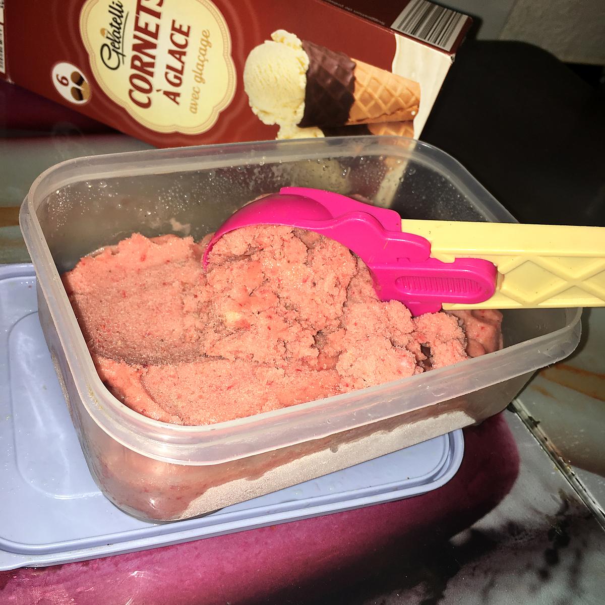 recette Sorbet banane fraise au thermomix