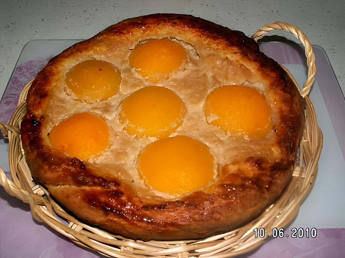 recette tarte briochée à la pêche