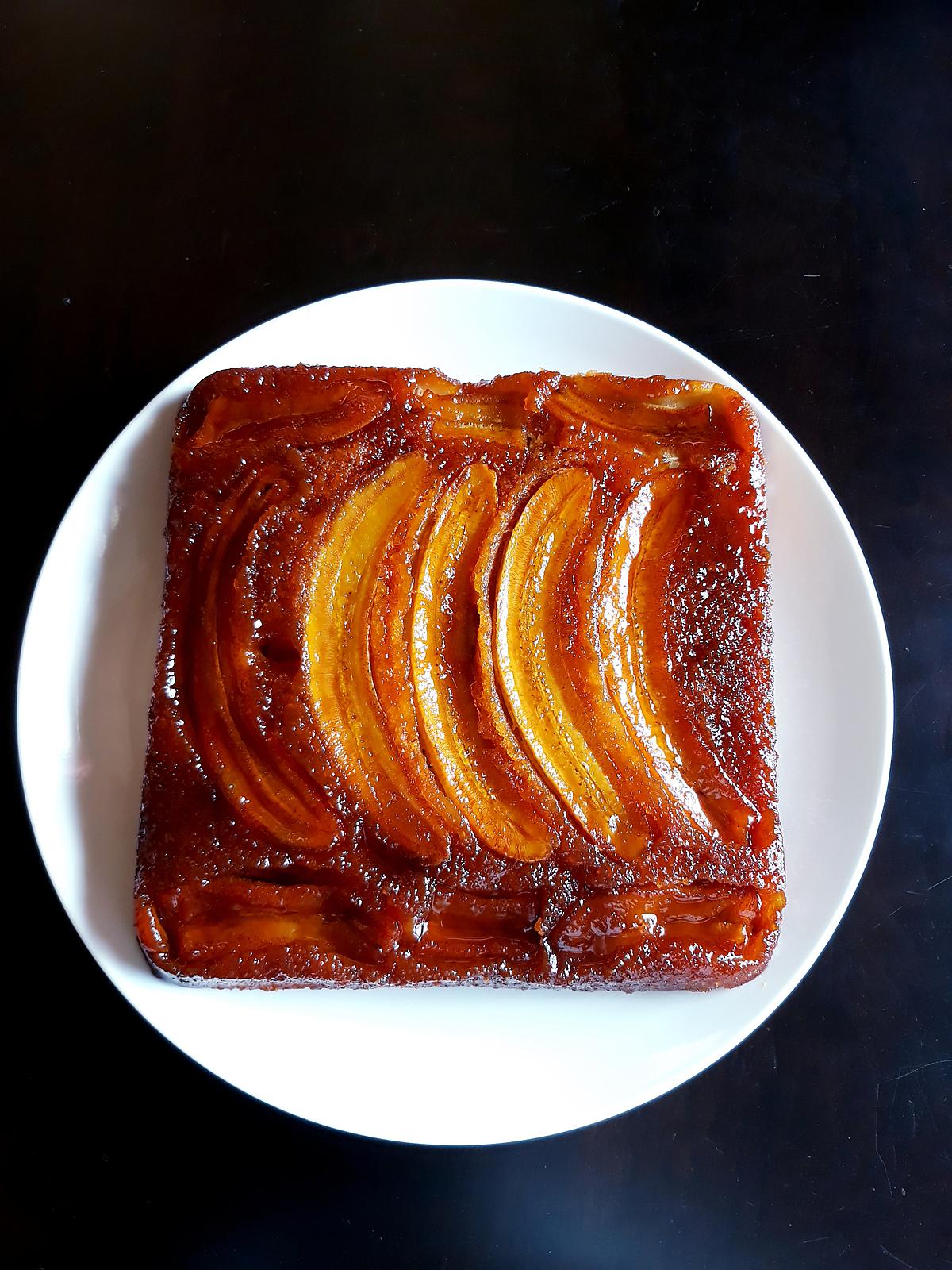 recette Gâteau renversé à la banane