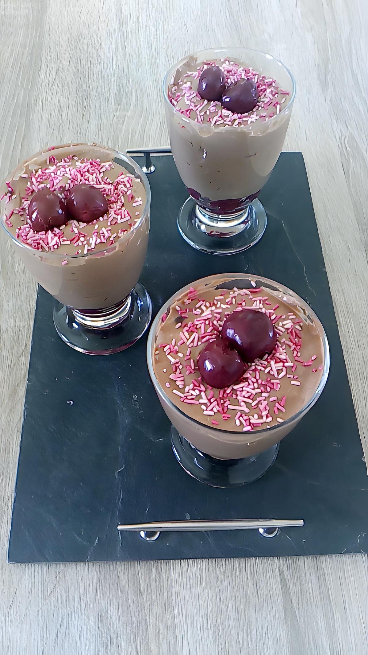 recette mousse chocolat mascarpone griottes