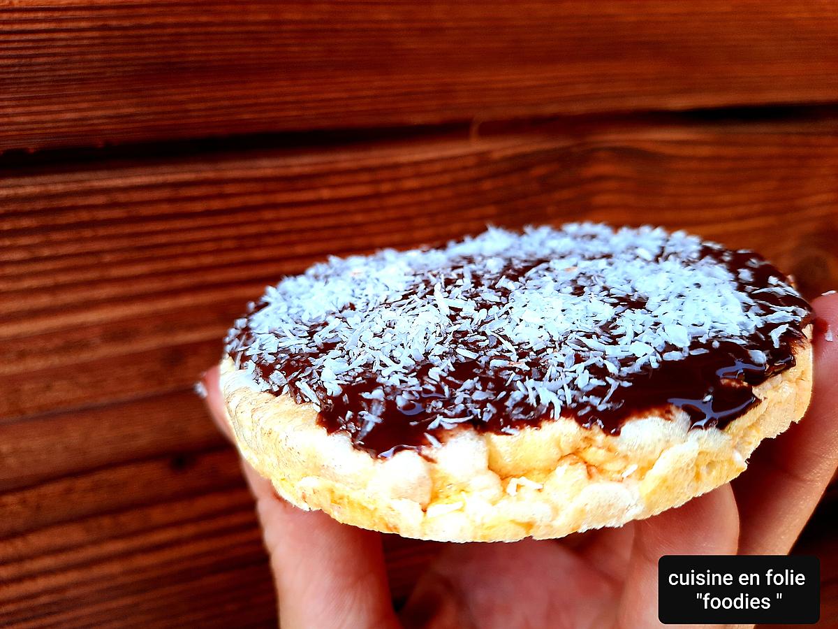 recette Galettes de maïs chocolat-coco ( un encas sain prêt en 5min et sans gluten !..)