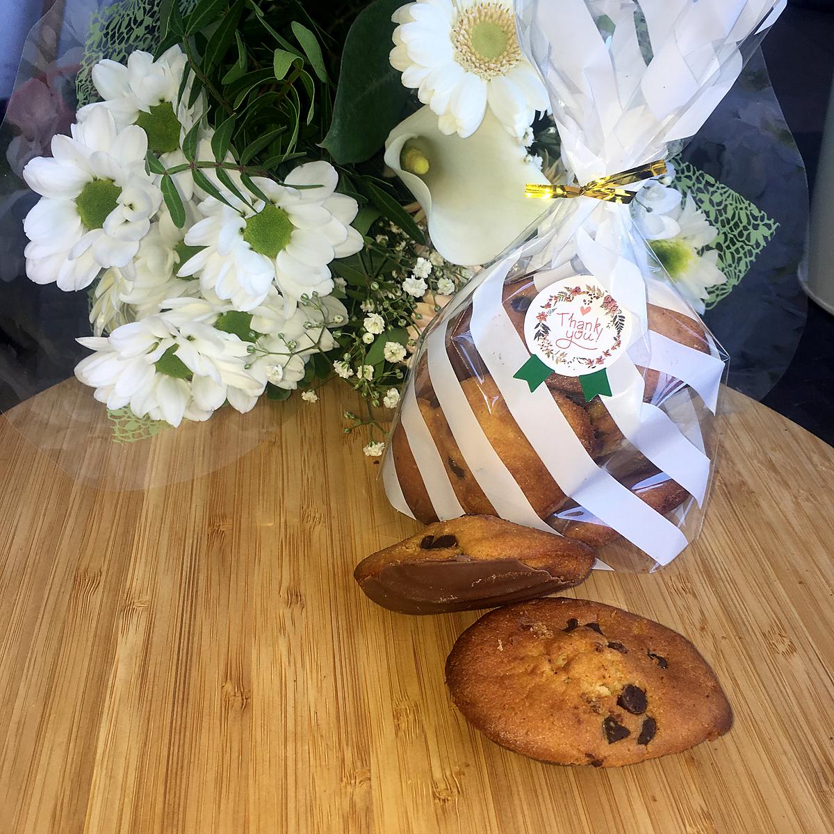 recette Madeleines a la farine de châtaigne et aux pépites de chocolat