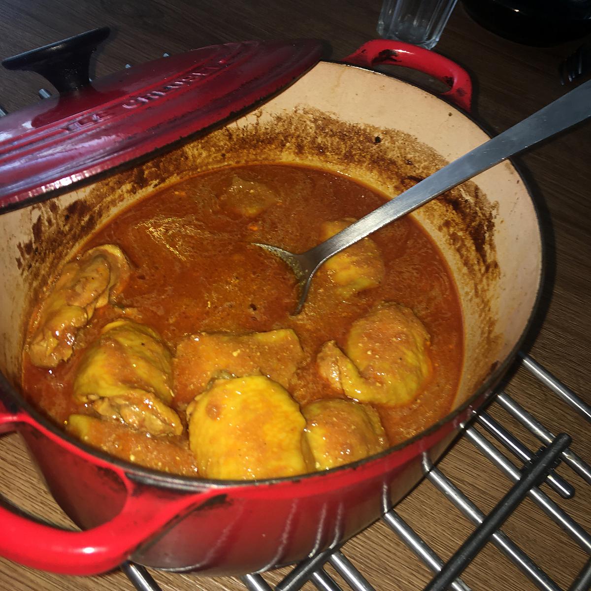recette Poulet au lait de coco et au curry