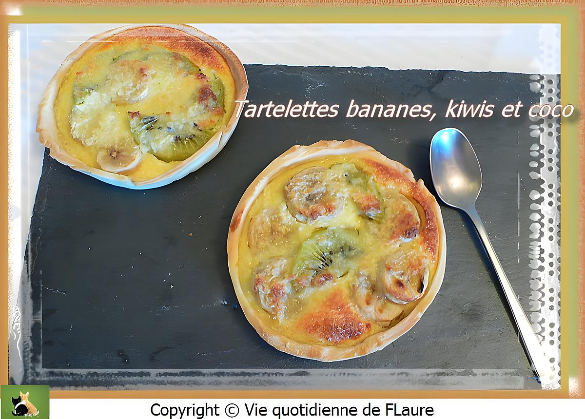 recette Tartelettes bananes, kiwis et coco