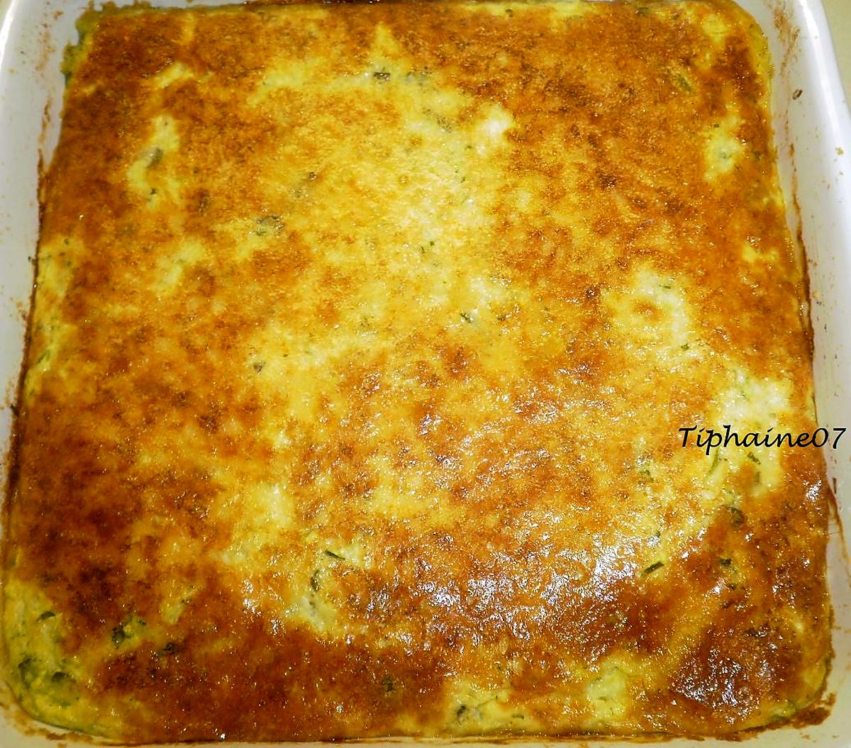 recette Flan de courgette gratiné