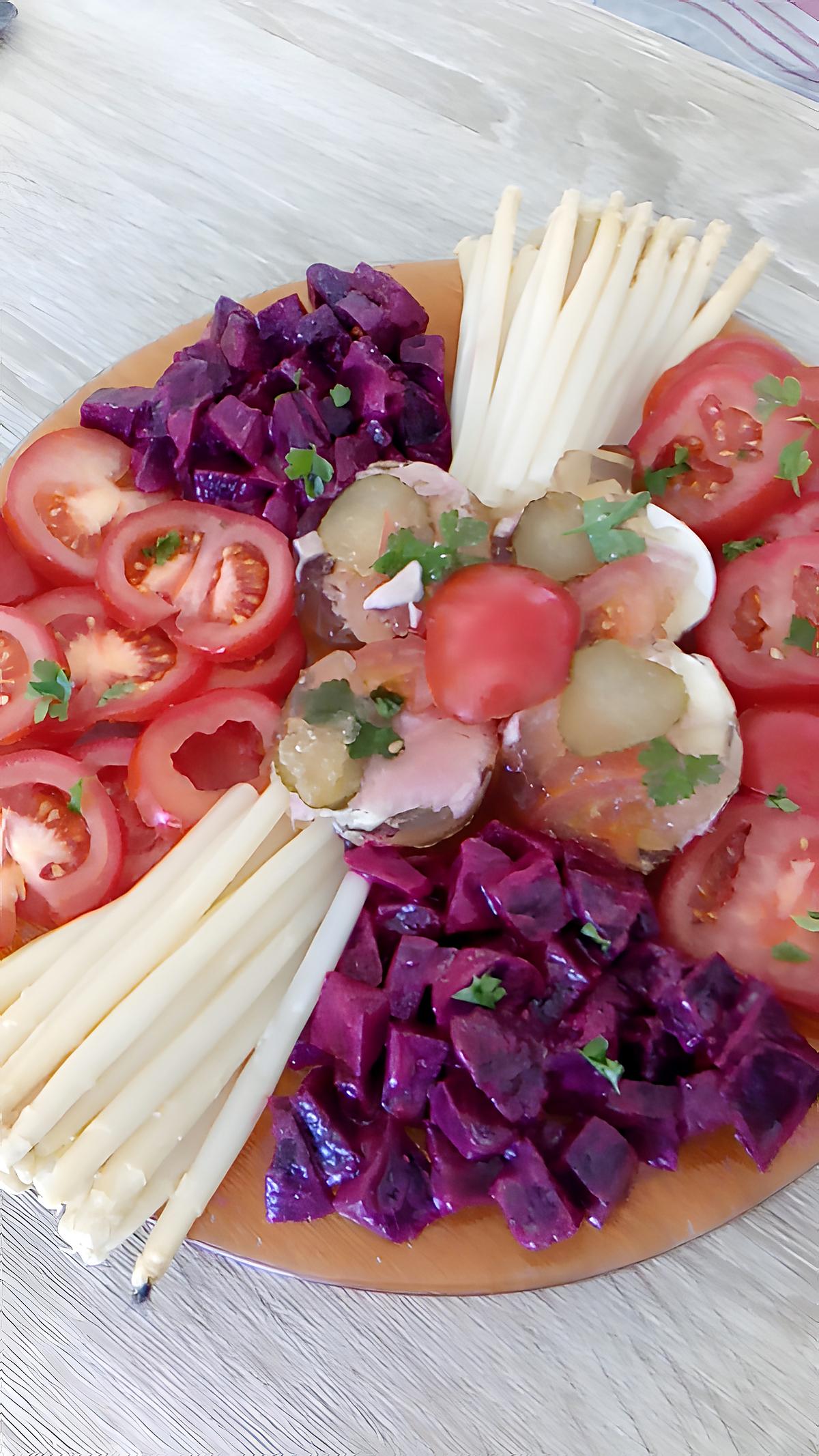 recette plat de cruditées fraicheur