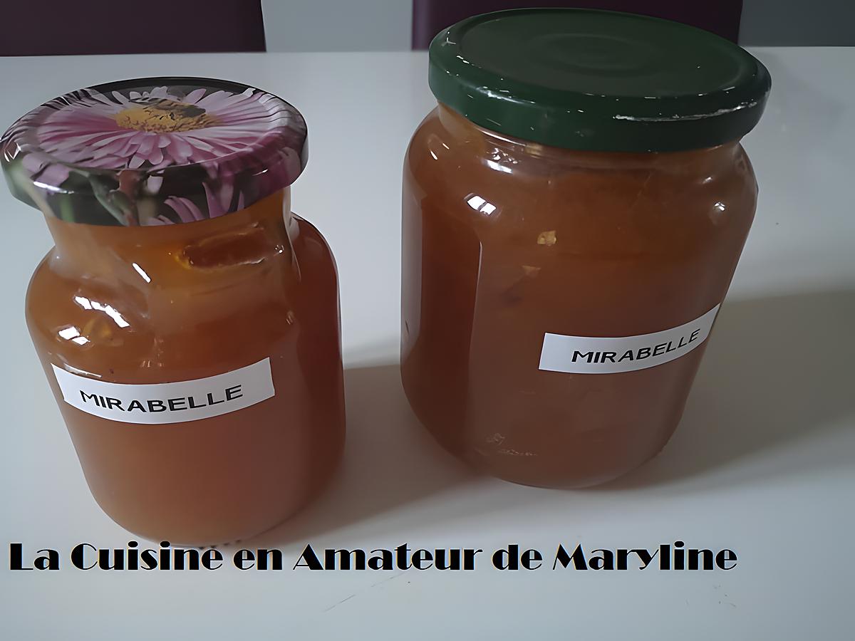 recette Confiture aux mirabelles et cannelle