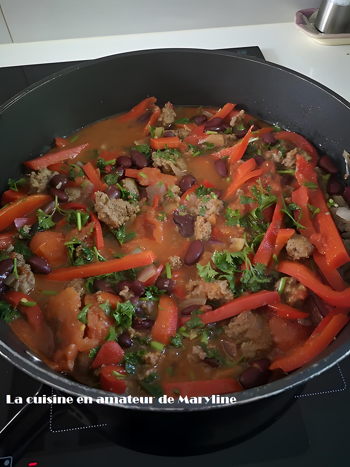 recette Poivrons aux haricots rouges et viande hachée